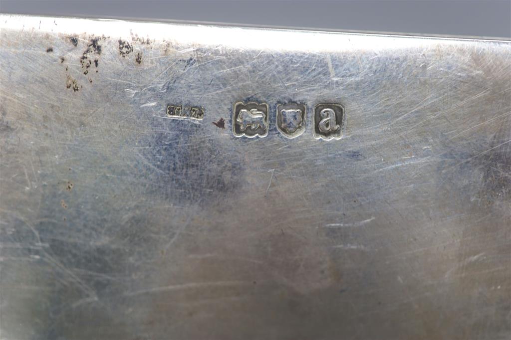 A late Victorian silver rectangular photograph case, John Milward Banks, London, 1896, 11.2cm (interior a.f.).